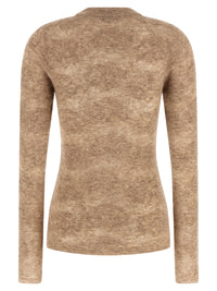 Brunello Cucinelli Women Beige 'Flower Lace' Sweater