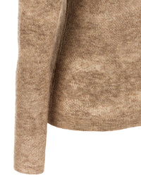 Brunello Cucinelli Women Beige 'Flower Lace' Sweater