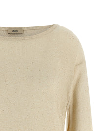 Herno Women Lamé And Sequin Yarn Sweater