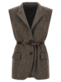 Brunello Cucinelli Women Mélange Wool Vest