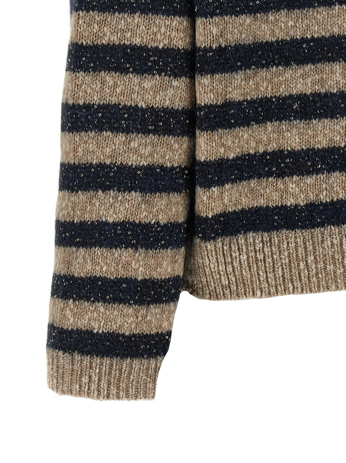 BRUNELLO CUCINELLI Brunello Cucinelli Women 'Dazzling Stripes' Sweater