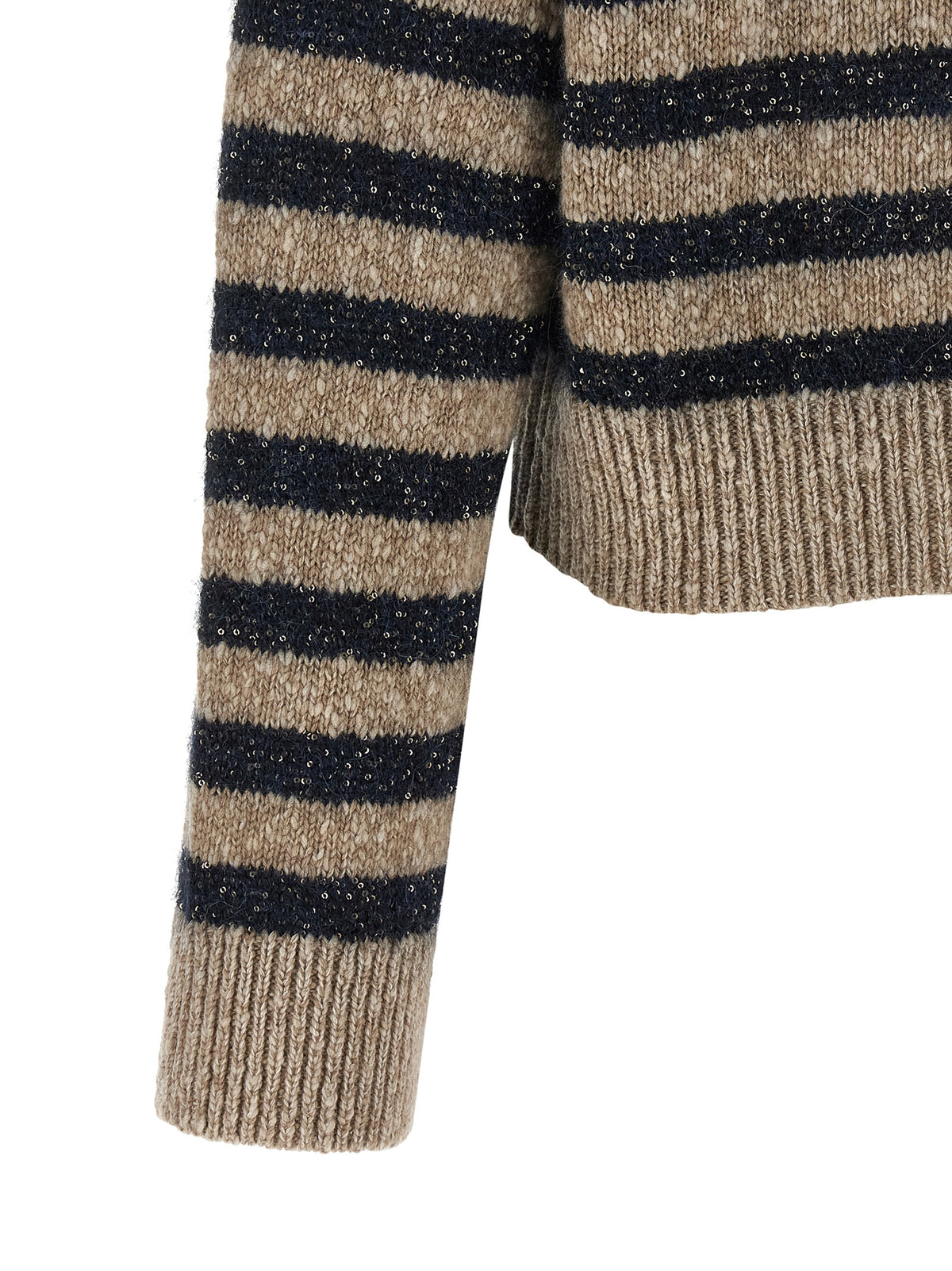 BRUNELLO CUCINELLI Brunello Cucinelli Women 'Dazzling Stripes' Sweater