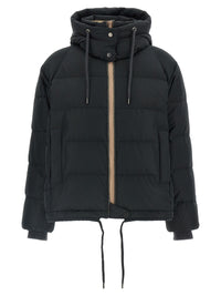 Brunello Cucinelli Women Down Jacket With Knit And Jewel Details