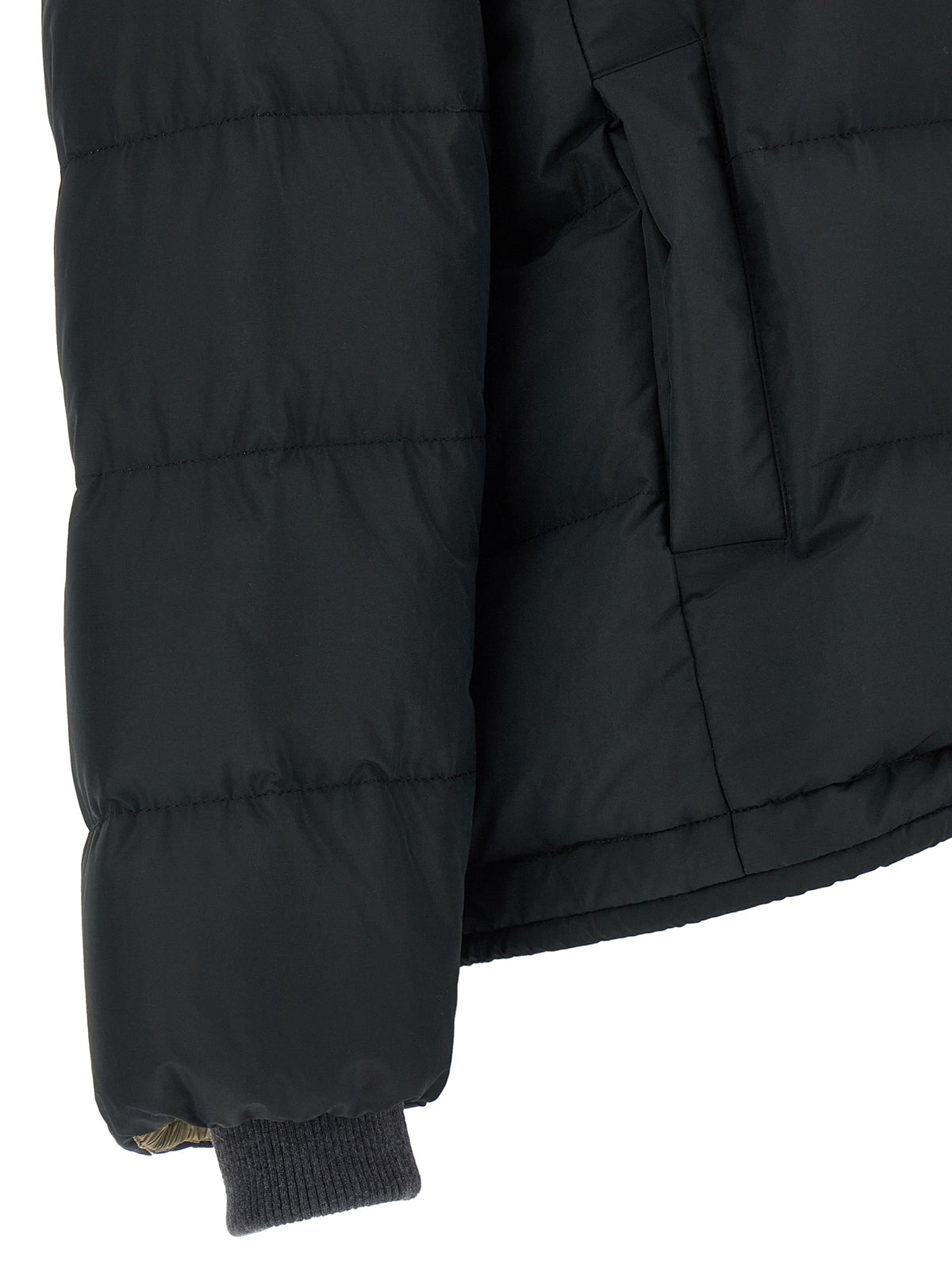Brunello Cucinelli Women Down Jacket With Knit And Jewel Details