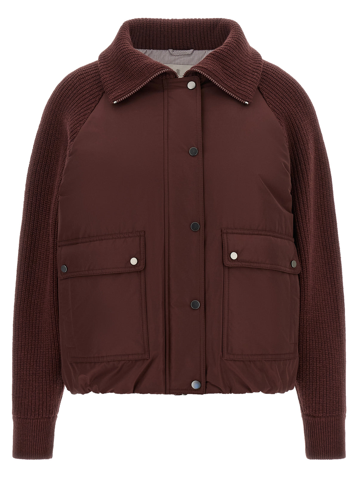 Brunello Cucinelli Women 'Shiny Zipper Pull' Down Jacket