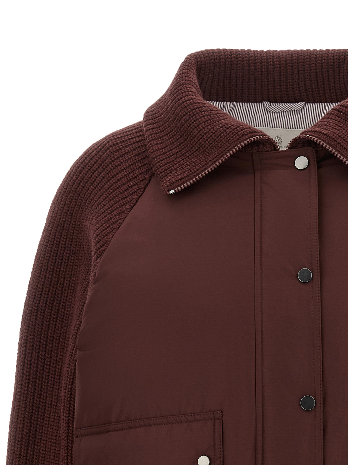 Brunello Cucinelli Women 'Shiny Zipper Pull' Down Jacket