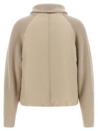Brunello Cucinelli Women Knit Insert Down Jacket