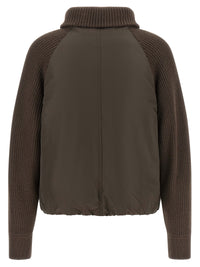 Brunello Cucinelli Women Knit Insert Down Jacket
