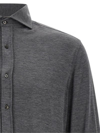 Brunello Cucinelli Men Cotton And Silk Shirt