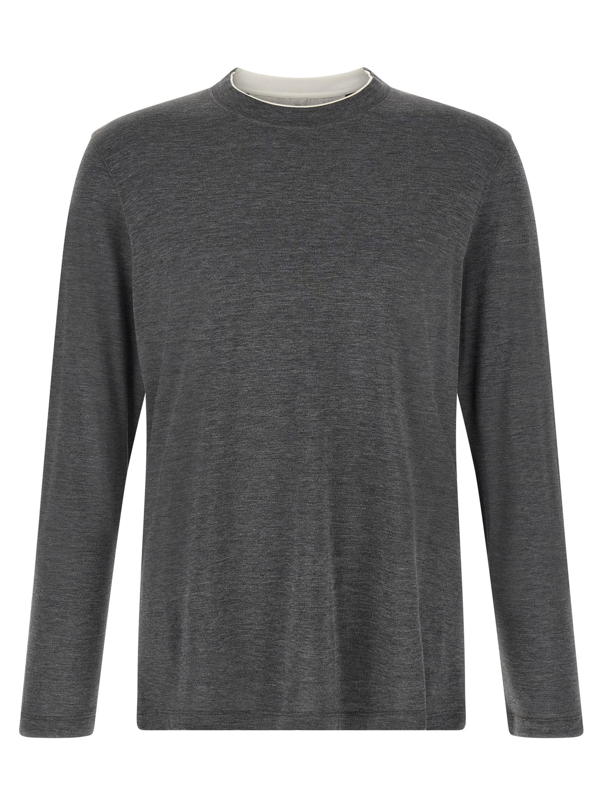 Brunello Cucinelli Men Silk And Cotton T-Shirt