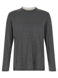 Brunello Cucinelli Men Silk And Cotton T-Shirt