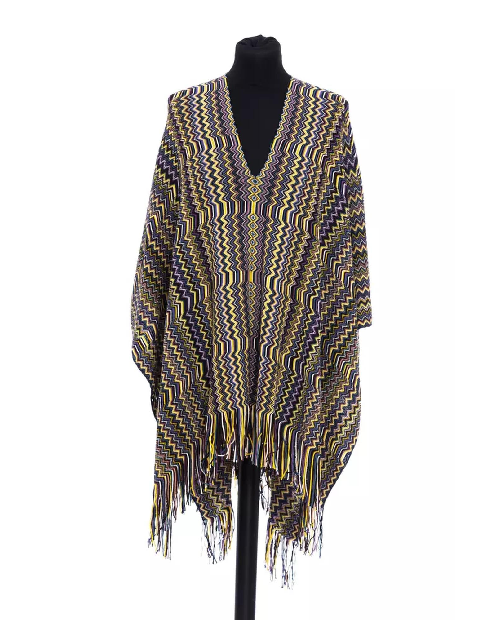 Missoni  Women's Multicolor Chevron Poncho
