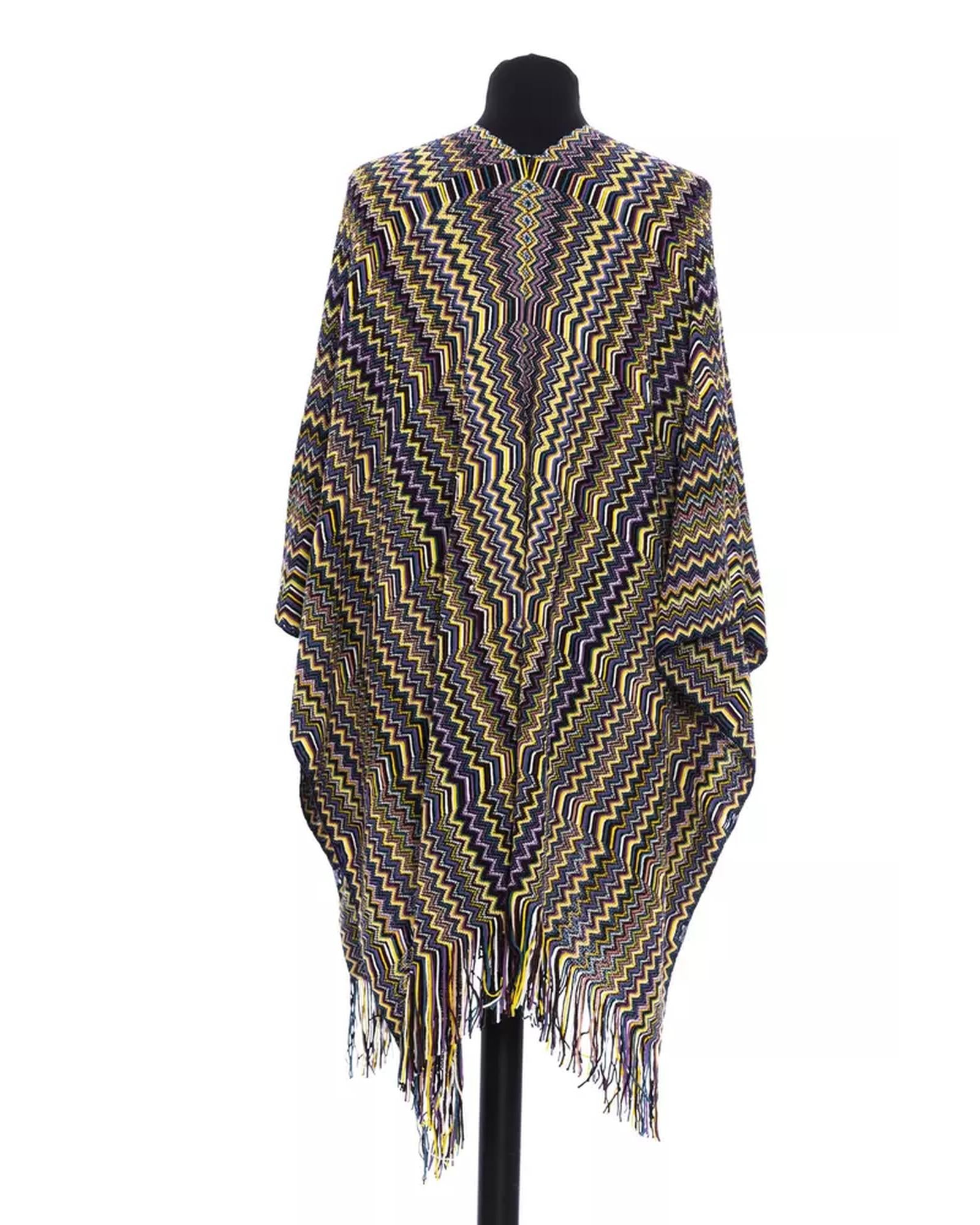 Missoni  Women's Multicolor Chevron Poncho