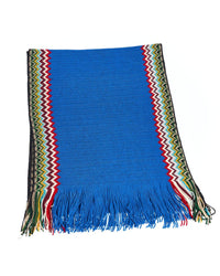 Missoni Zigzag Pattern Scarf Fringed