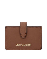 Michael Kors Card Holder Snap Closure Women Brown Wallets