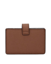 Michael Kors Card Holder Snap Closure Women Brown Wallets