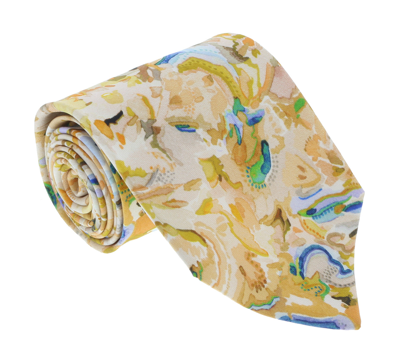 Missoni U1977 Peach/Brown Floral 100% Silk Tie
