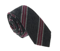 Missoni U5144 Gray/Fuschia Awning 100% Silk Tie
