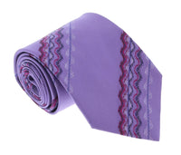 Missoni U3829 Violet Sharkskin 100% Silk Ties