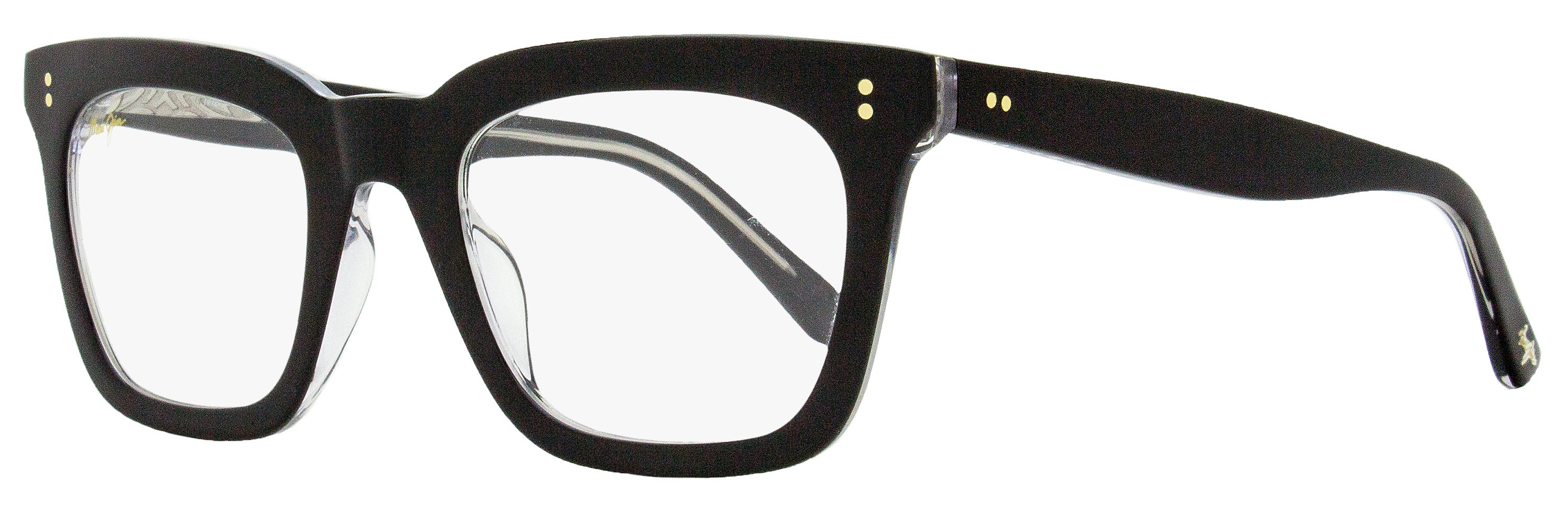 Maui Jim Rectangular Eyeglasses MJO2216 02K Black/Clear 49mm – Bluefly