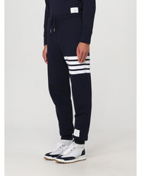 Thom Browne 4Bar Sweatpants Classic Joggers Men Blue Pants
