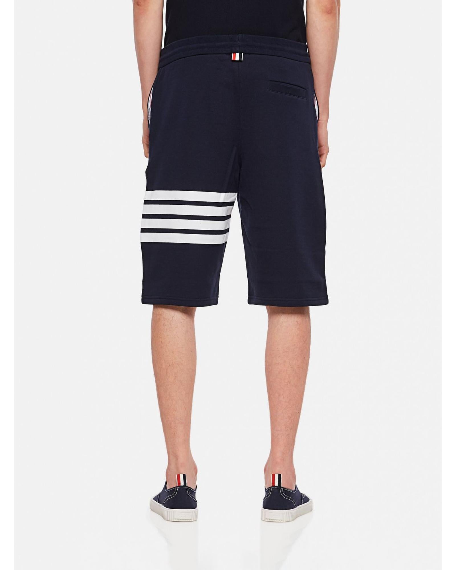 Thom Browne Four Bar Stripe Shorts Men Blue