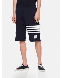 Thom Browne Four Bar Stripe Shorts Men Blue