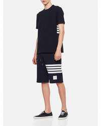 Thom Browne Four Bar Stripe Shorts Men Blue
