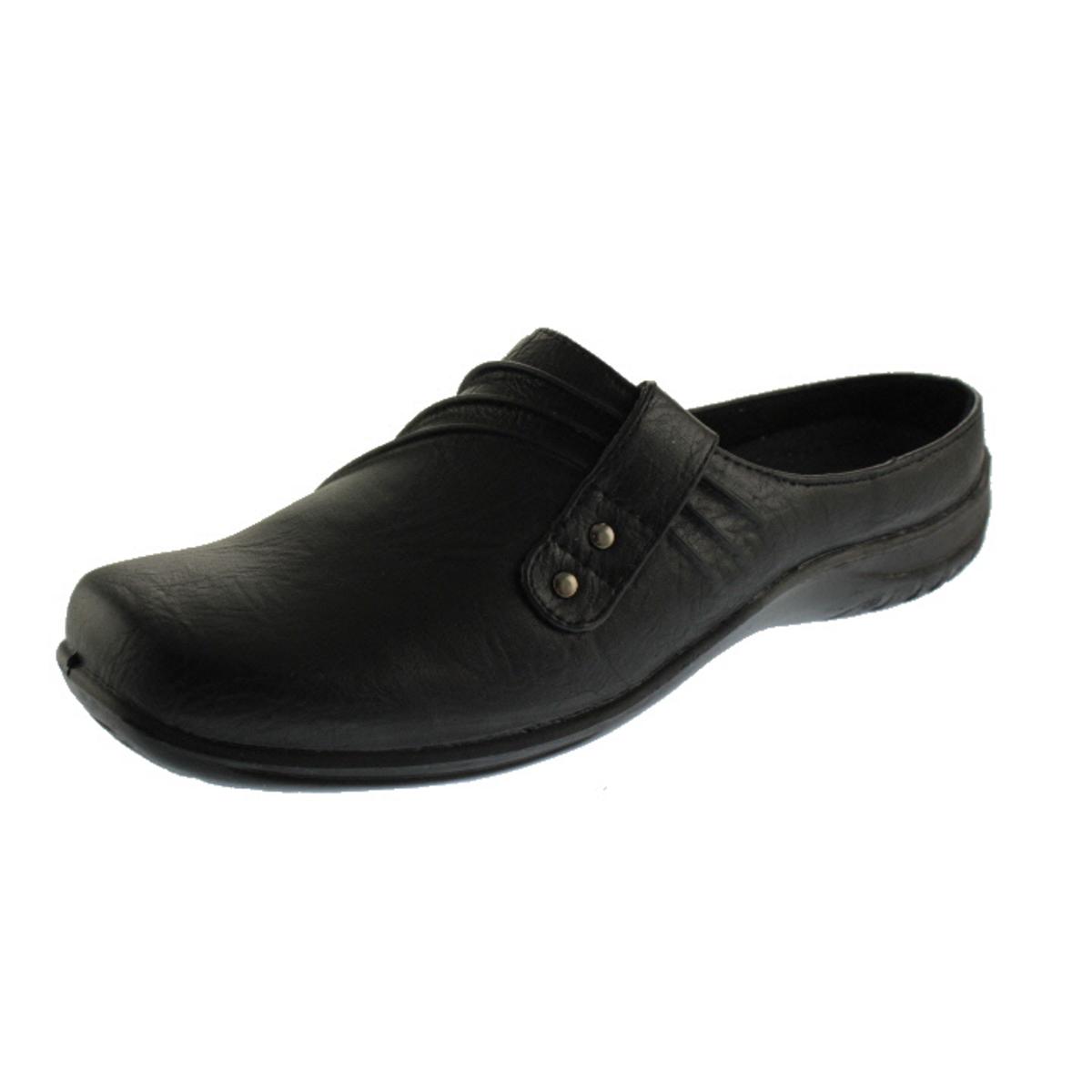 Holly Womens Mules 7.5 Medium Black Matte