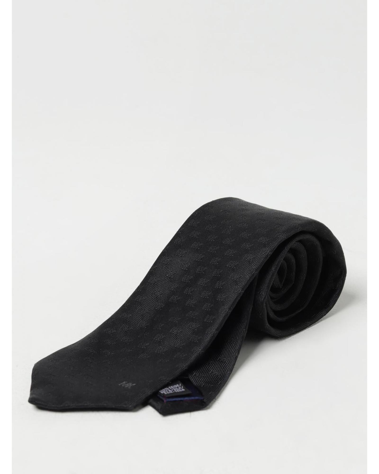 Michael Kors Silk Tie MK Logo Pattern Men Black