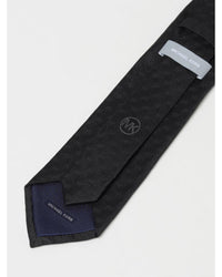 Michael Kors Silk Tie MK Logo Pattern Men Black