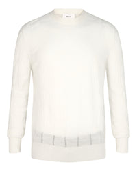 Bally Mens Textured-Knit Crewneck Sweater