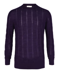 Bally Mens Textured-Knit Crewneck Sweater