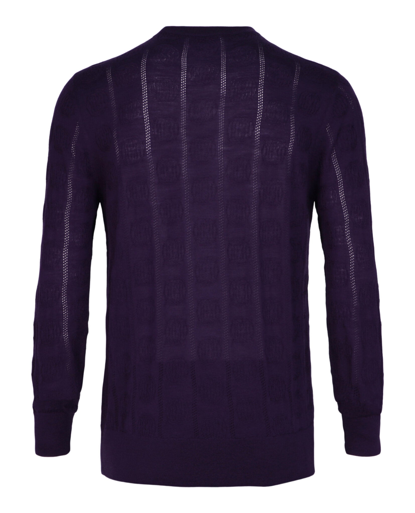 Bally Mens Textured-Knit Crewneck Sweater