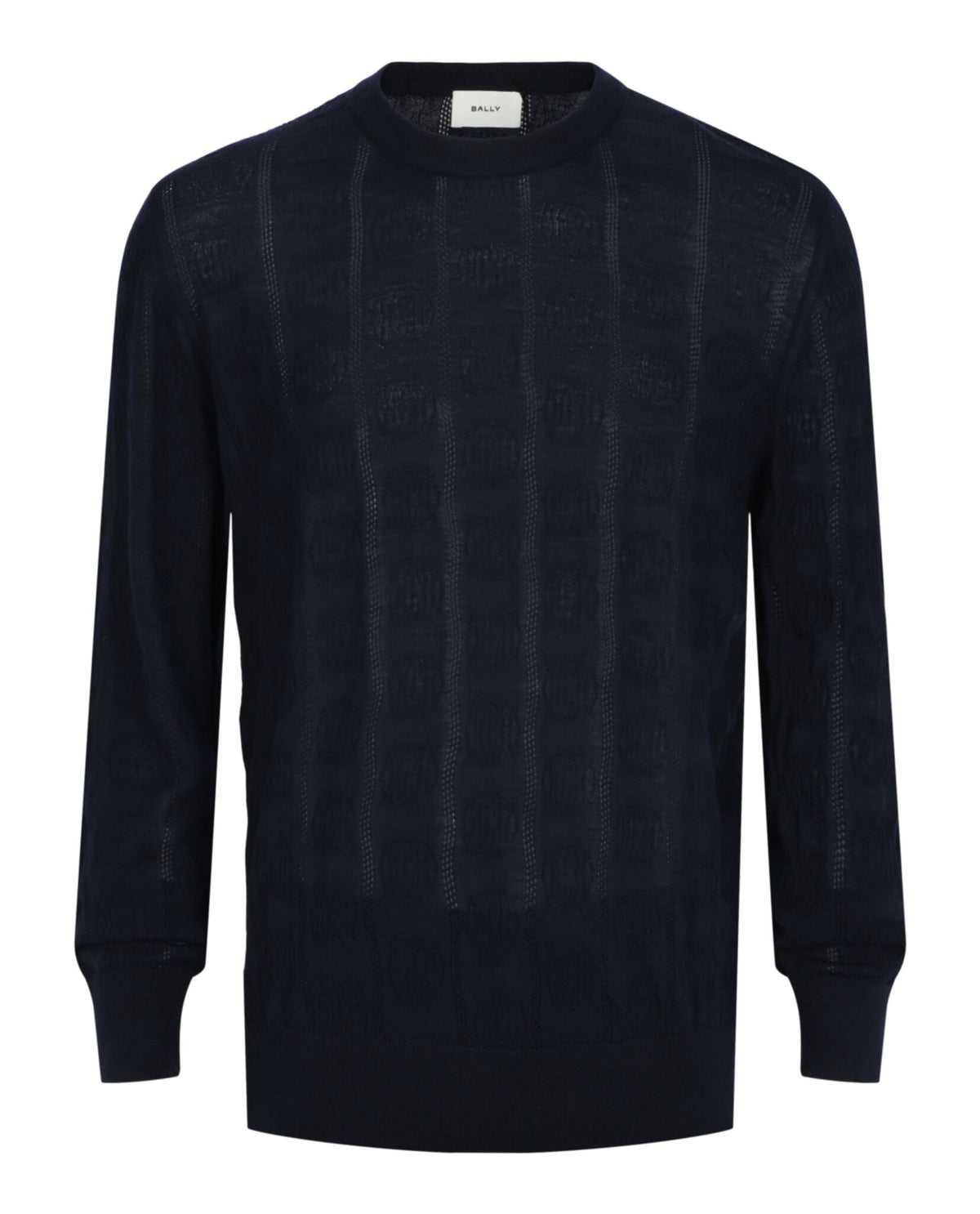 Bally Bally Mens Vertical-Pattern Cashmere Sweater