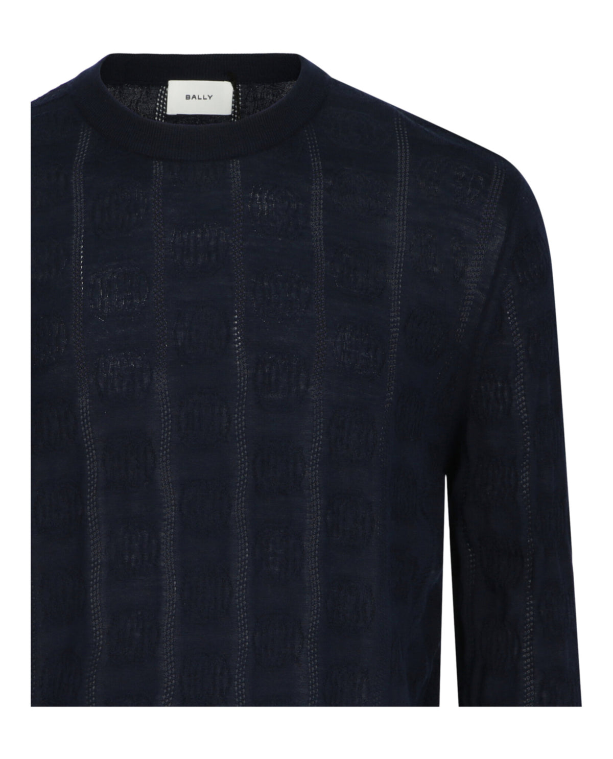 Bally Bally Mens Vertical-Pattern Cashmere Sweater