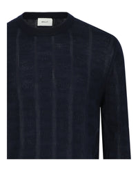 Bally Bally Mens Vertical-Pattern Cashmere Sweater