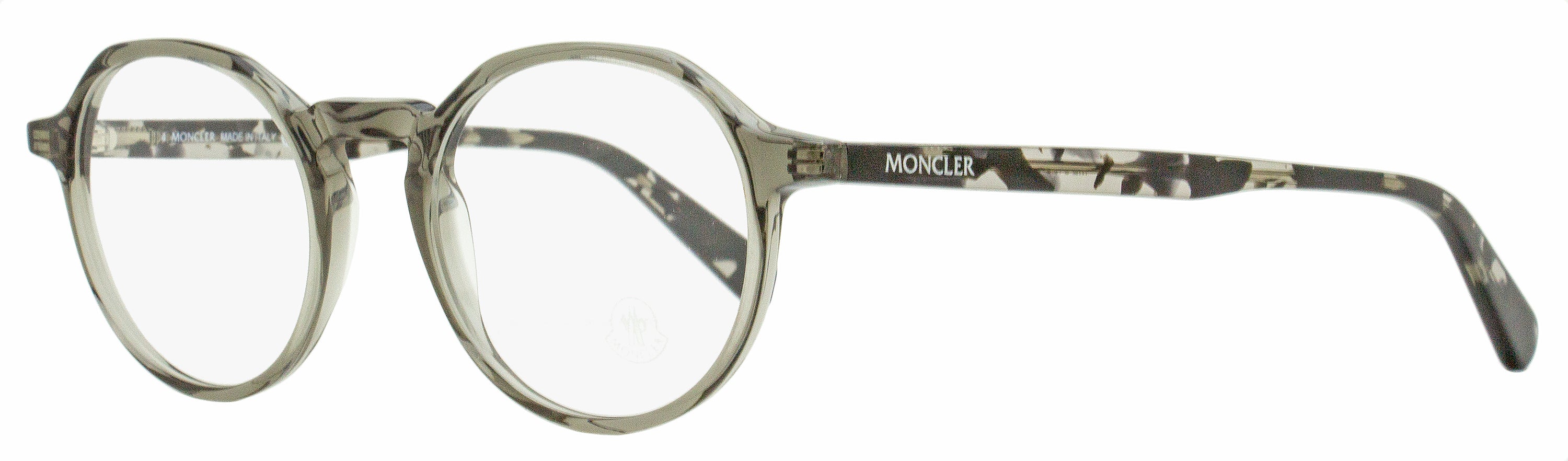 Moncler Oval Eyeglasses ML5120 001 Transparent Gray 47mm Transparent Gray
