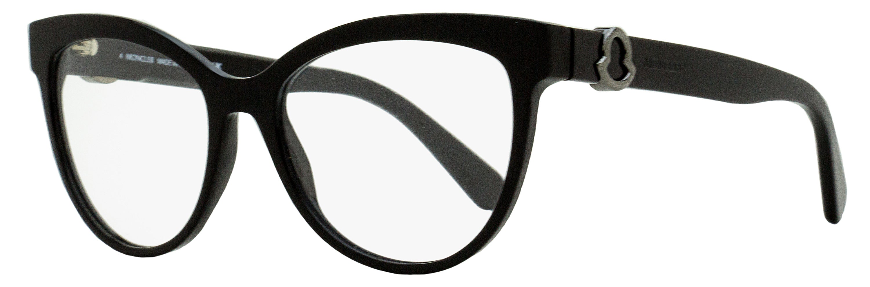 Moncler Cat Eye Eyeglasses ML5166 001 Black 53mm Black