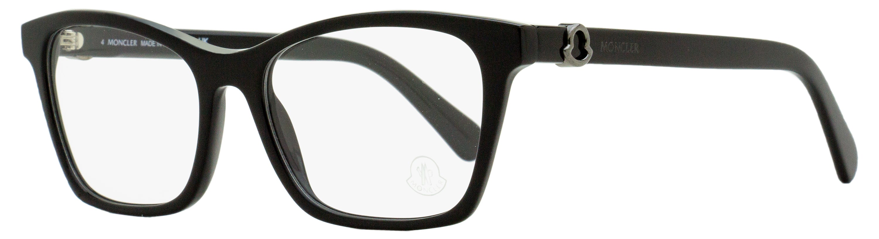 Moncler Rectangular Eyeglasses ML5168 001 Black 53mm Black