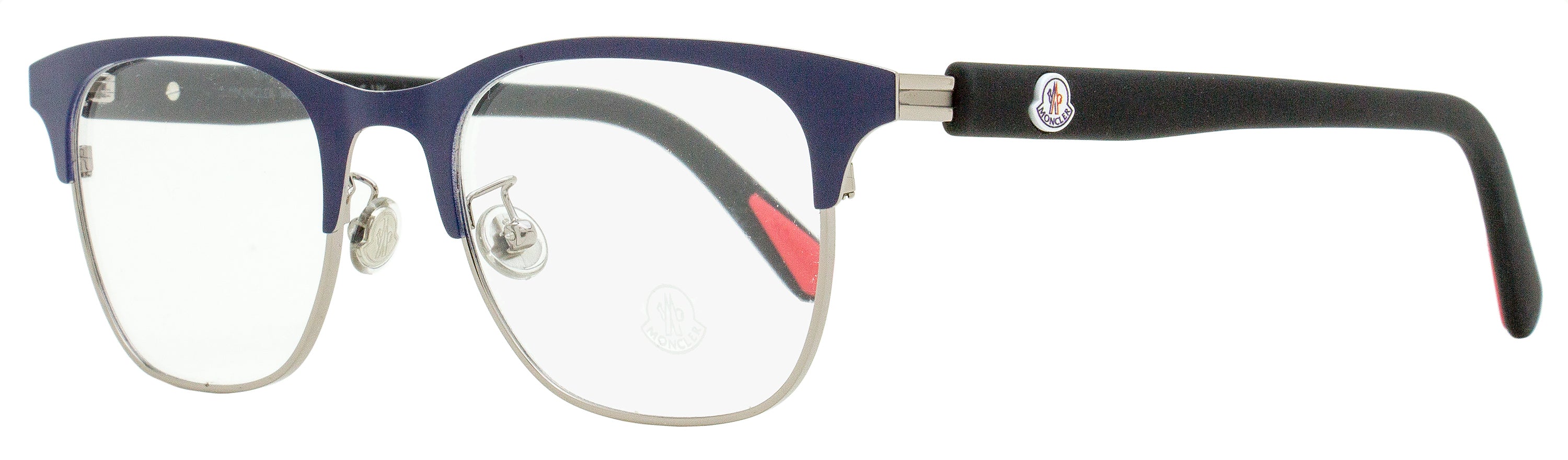 Moncler Rectangular Eyeglasses ML5193H 090 Blue /Black 51mm Blue Black