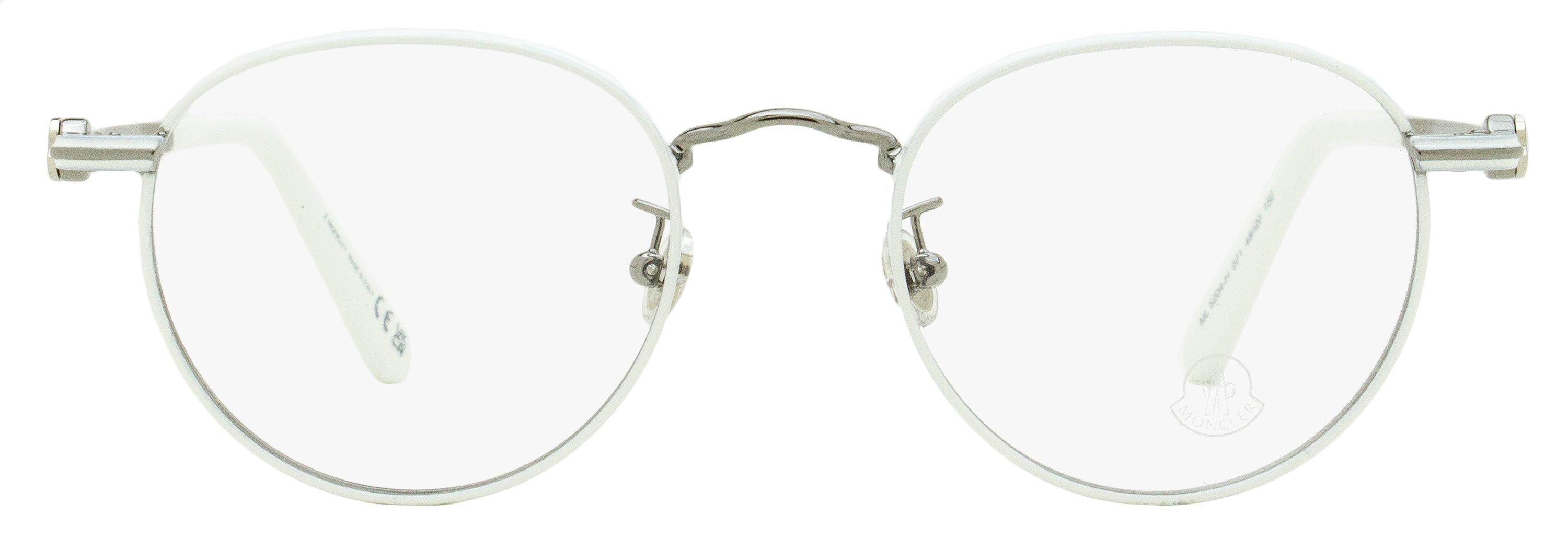 Moncler Oval Eyeglasses ML5204H 021 White 48mm – Bluefly