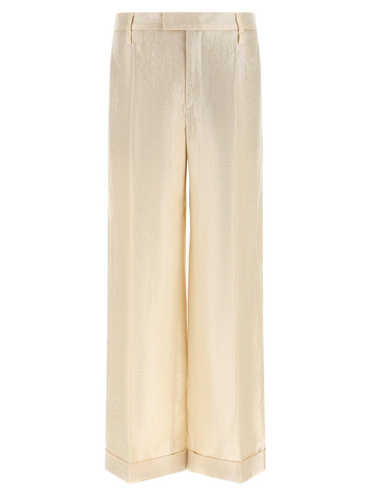 Brunello Cucinelli Women Lamé Linen Pants