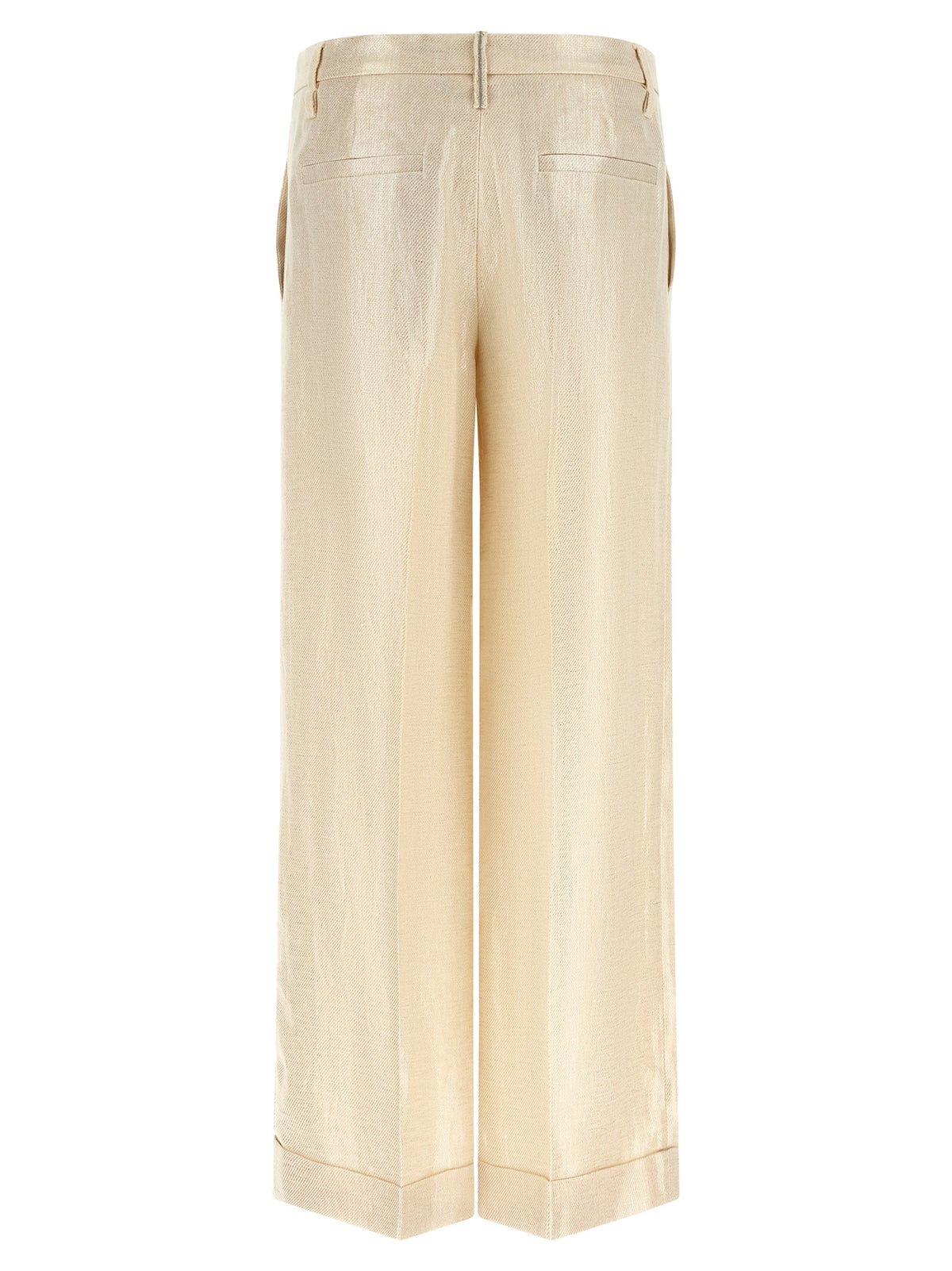 Brunello Cucinelli Women Lamé Linen Pants