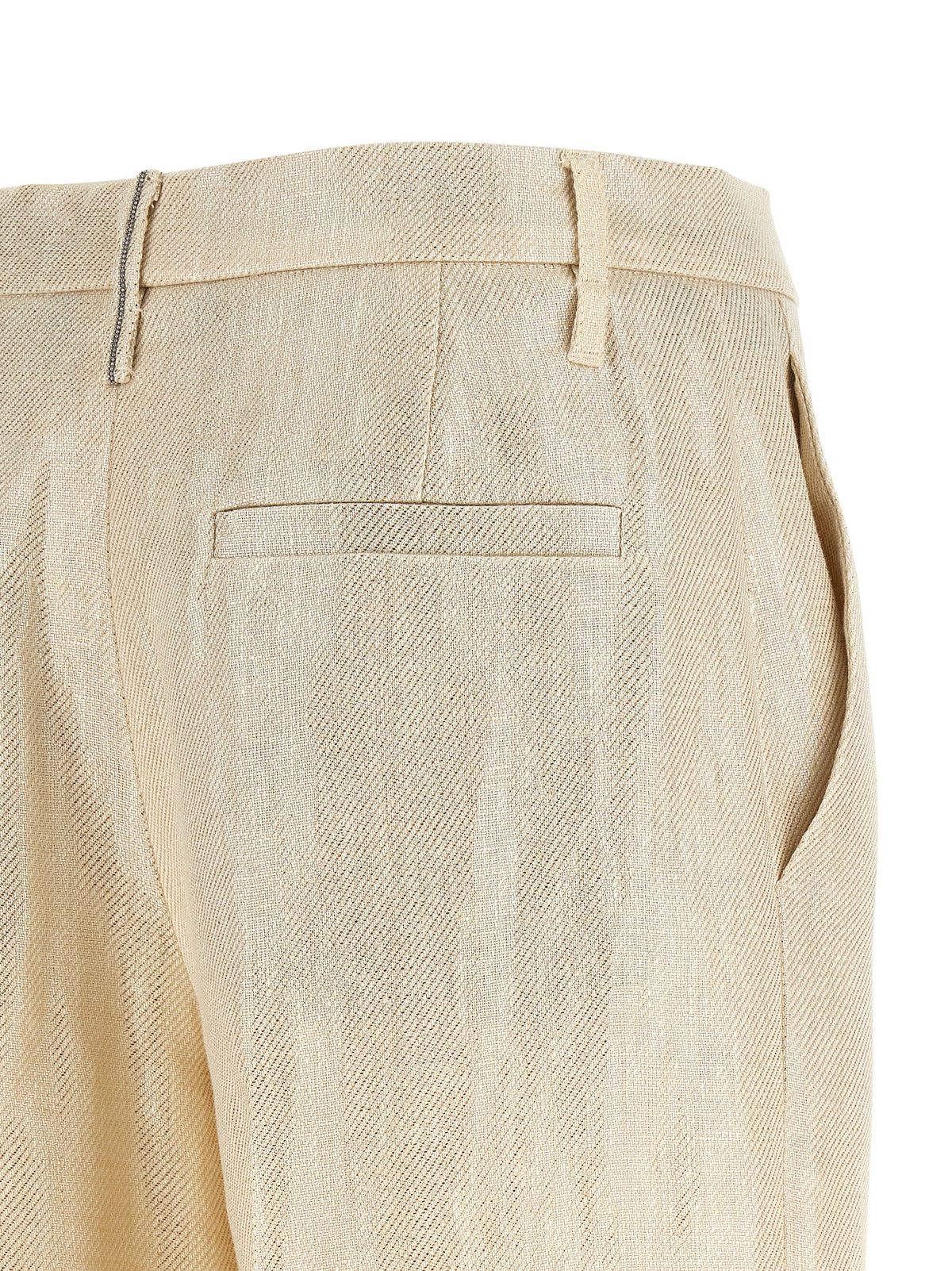 Brunello Cucinelli Women Lamé Linen Pants