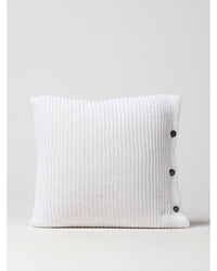 Brunello Cucinelli Knit Cotton Decorative Pillow Home White Cushions & Decorative Pillows