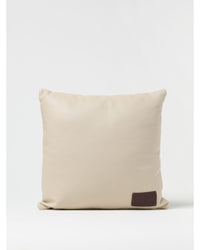 Brunello Cucinelli Leather Decorative Cushion Home Yellow Cream