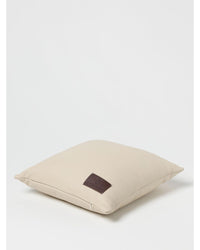 Brunello Cucinelli Leather Decorative Cushion Home Yellow Cream