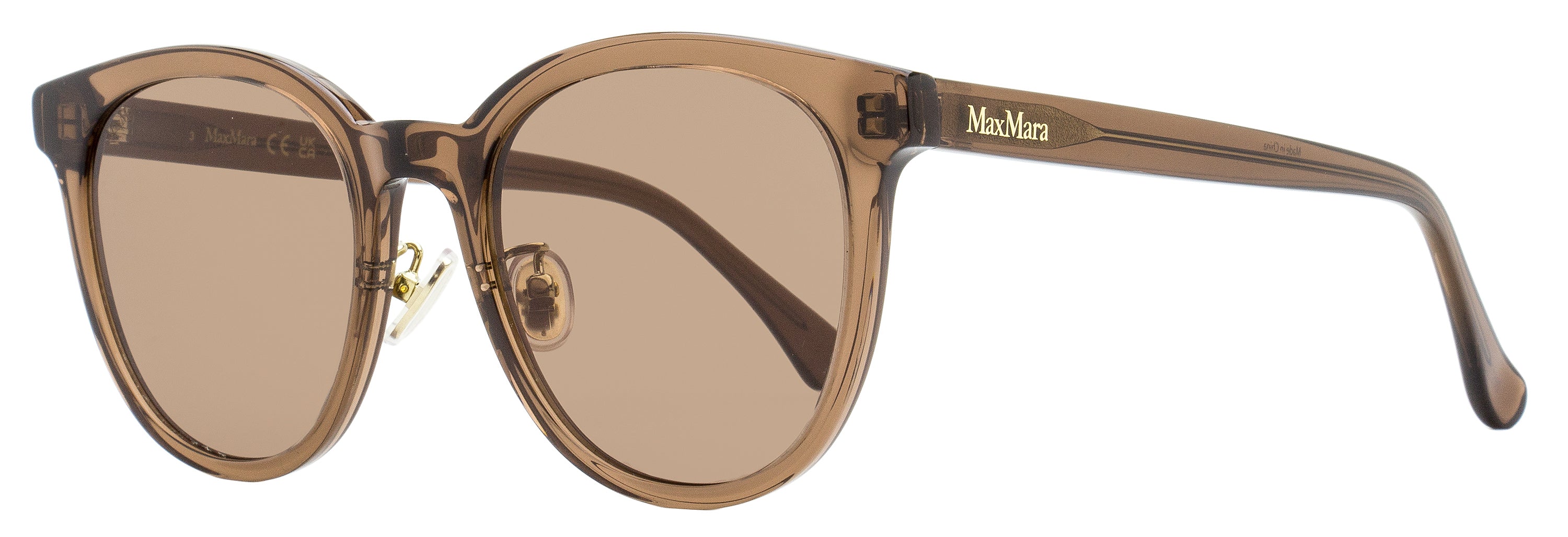 Max Mara Pantos Alt Fit Sunglasses MM0106-K 45E Transparent Brown 54mm Transparent Brown
