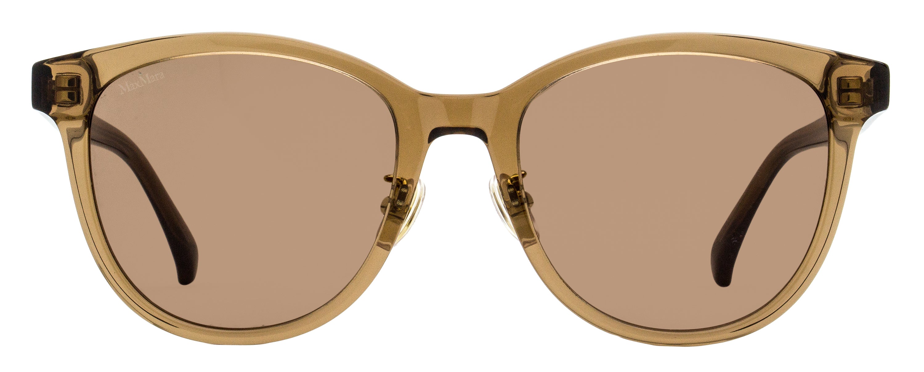 Max Mara Pantos Alt Fit Sunglasses MM0107-K 45E Transparent Brown 55mm